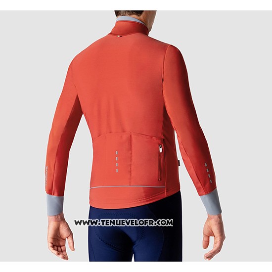2019 Maillot Ciclismo La Passione Orange Gris Manches Longues et Cuissard
